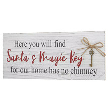 NEW National Tree Company Santa&#39;s Key Key Tabletop Shelf Sitter Sign 16 ... - $15.95