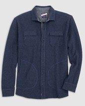 Johnnie-O andre knit shacket in INDIGO - size L - £79.39 GBP