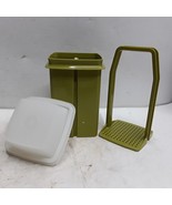 Vintage olive green Tupperware pickle keeper three piece - $20.15 CAD