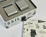 Fossil Couple Watches Tin / Metal Display box with Fossil Care Card, Bra... - $12.86