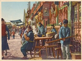 13363.Decor Poster.Wall design.Vintage interior art.China antique from postcard - $17.10+