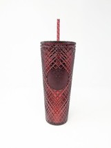 NEW Starbucks 2022 Holiday Merlot Red Iridescent Jeweled Bling Venti Tumbler Cup - $15.84