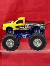 Hot Wheels Monster Jam Black Stallion Monster Truck VTG 2001 Plastic Windup Toy - £7.37 GBP