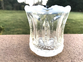 Victorian Toothpick Iris with Meander Clear Opalescent Glass Jefferson G... - £35.54 GBP