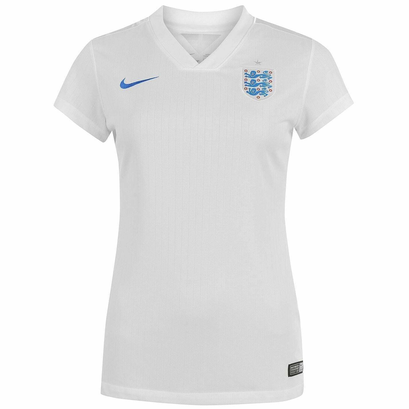 Primary image for Nike England Home Soccer White 3 Lions Football Jersey Women`s Size M