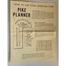 How To Use Your American Flyer Pike Planner Instructions Sheet Vintage - $20.00