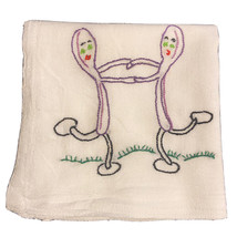 New Hand Embroidered Cotton Dish Towel White 29X29 Kitchen Gift Dancing ... - £6.38 GBP