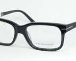 VALMASSOI VL-281 C02 SHINY BLACK /SILVER UNIQUE RARE EYEGLASSES FRAME 53... - $115.57