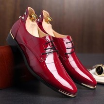 Handmade New Men Flat Shoes Hot Fashion Party &amp; Wedding Breathable PU Leather Ca - £127.86 GBP