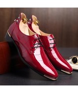 Handmade New Men Flat Shoes Hot Fashion Party &amp; Wedding Breathable PU Le... - £128.50 GBP