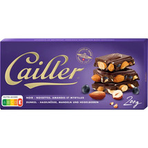 Cailler Dark Chocolate Bar with Blueberries &amp; Hazelnuts - 200g - $15.80