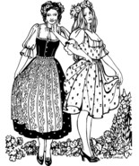 Folkwear Austrian Dirndl Dress Renaissance Blouse Sewing Pattern folkwea... - $373.97 MXN