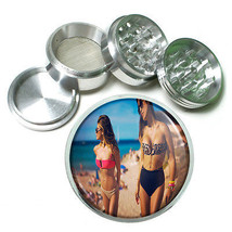 Beach Babes Pin Up D20 Aluminum Herb Grinder 2.5&quot; 63mm 4 Piece - £13.41 GBP