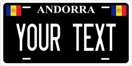 Andorra Black License Plate Personalized Car Auto Bike Motorcycle Custom - $10.99+