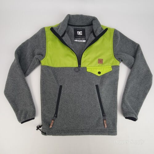 DC Shoes Youth Resistance Series Fleece 1/4 Zip Jacket Size 10-M Grey/ G... - $28.61