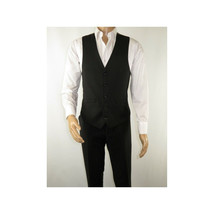 Mens RENOIR Vest Wool 140 Adjustable ,V-Neck two Pocket Full Lining 508-1 Black image 8