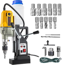 2697Lbf/12000N Portable Electric Mag Drill Press with 12 Drilling Bits, ... - $375.63