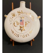 GAR, CERAMIC PRESENTATION CANTEEN, 115th OHIO VOLUNTEER INFANTRY, OVI,  ... - $845.00