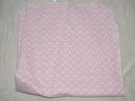 Baby Girl Cotton Flannel Receiving Blanket Lovable Luvable Friends Pink Heart - £15.81 GBP