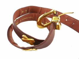 Harve Benard Holtzman Gold Studded Vintage Brown Belt Womens  1980S 26-2... - $13.78
