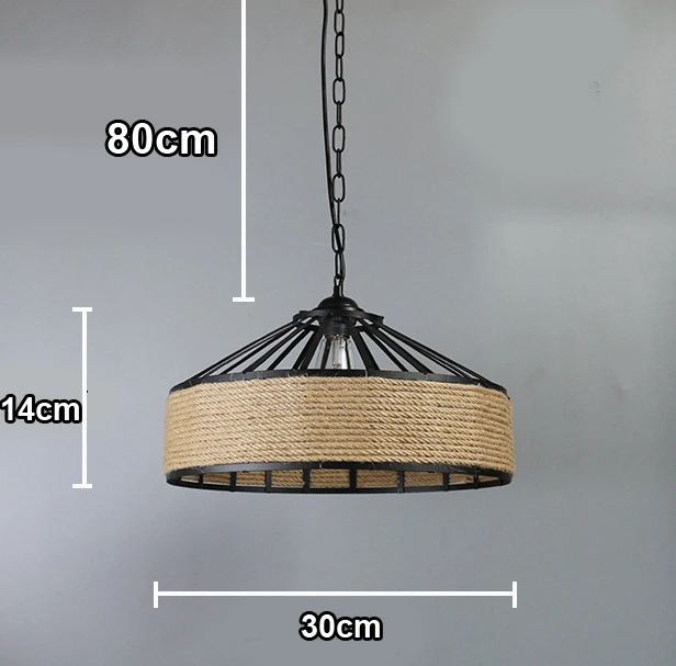 Clical Sisal Rope Pendant Lamps Spain E27 Hanging Light  Antique Industrial Lamp - £207.03 GBP