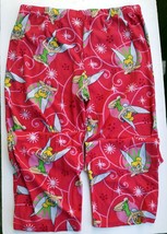 Disney Tinkerbell Pajama Pants Red Medium With No Size Tag - £10.52 GBP