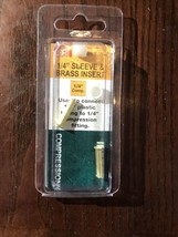 508 760-4 Sleeve/Ins 1/4&quot;, Ldr Industries, EACH, CD, Carded. Brass. - $8.79