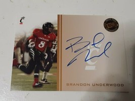 Brandon Underwood Packers Raiders Cowboys 2009 Press Pass Certified Autograph - £3.88 GBP
