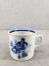 One Porsgrund Norway 3&quot; 1973 Father&#39;s Mug Sledding - $11.98