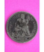 1875 P Seated Liberty Dime Exact Silver Coin In Pics Scarce Semi Key Dat... - $28.98 CAD