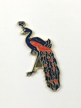 Shimmering Peacock Enamel Pin Hat Tac Backpack Flair Lapel Zoo - £3.13 GBP