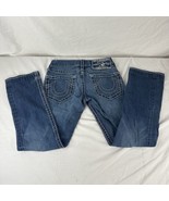 True Religion Pants Mens 28x34 Blue Jeans Straight Leg Bobby Big T Made ... - £46.73 GBP