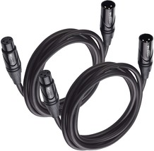 Cable Matters 2-Pack Premium XLR to XLR Microphone Cable 6 Feet, Oxygen-Free - £28.68 GBP