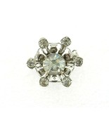 Vintage Costume Jewelry, Mid Century Rhinestone Snowflake Starburst Broo... - $20.10 CAD