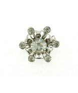 Vintage Costume Jewelry, Mid Century Rhinestone Snowflake Starburst Broo... - £11.48 GBP