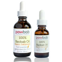 powbab 100% Baobab Oil Cold Pressed, Pure Essential Skincare Beauty, Organic - £14.23 GBP+