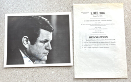 Senator Ted Kennedy Signed Card Stock Photo 8x10 Copy of Senate Res 304 ... - £55.15 GBP