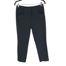Tahari Arthur S Levine Dress Pants Skinny Flat Front Stretch Black 2 Petite - $4.99