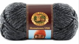 Lion Brand Yarns Hometown USA Classic Bulky Yarn, Chicago Charcoal, 4 Oz - £5.18 GBP