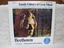 1966 Funk &amp; Wagnalls Family Library of Great Music Vinyl Album #1 Beethoven Sld - £6.18 GBP