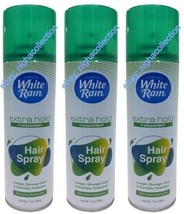 3x White Rain UNSCENTED Extra Hold HAIR SPRAY Stronger Humidity Protecti... - $29.69
