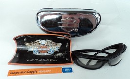 Vintage Harley Davidson Suspension Goggles (Glasses) w/ Chrome Case - £38.01 GBP