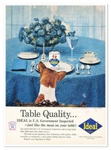 Print Ad Ideal Dog Food Table Quality Vintage 1963 Magazine Advertisement - $9.70