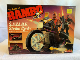 1986 Coleco Enemy of Rambo &quot;S.A.V.A.G.E. STRIKE CYCLE&quot; Vehicle in Origin... - $227.65