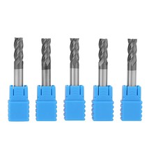 5Pcs 4-Flute End Mill Tungsten Carbide 4 Flute End Mill Cnc Milling Cutt... - $38.94