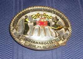 Square Dance Convention Number 48 Indianapolis Metal Belt Buckle Rare Vtg 1999 - £9.43 GBP