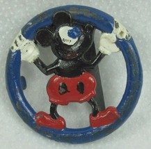 Vintage Mickey Mouse Belt Buckle by Hickok Made in USA Colored Solid Met... - $99.99