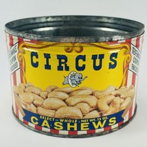 Vintage Circus Cashews Tin NO LID Keywind Nuts Peanuts Elephant - £21.90 GBP