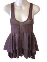 Intimately Free People Mauve Lace Tiered Tunic Tank Size X Small XS - $26.67