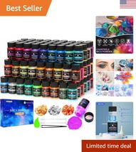 Mica Powder，63 Colors - 10g/Bottle of Natural Pigment Powder for Epoxy R... - $48.09